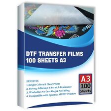 DTF Transfer Film 100 Sheets A3 for Direct Film Printing, PET Inkjet Printing picture