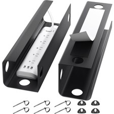 Yecaye 2 Pack Cable Management Under Desk, 31.5 in, Black X-Large, picture
