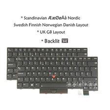 UK / Nordic Laptop Keyboard for Lenovo Thinkpad T470 T480 A475 A485 Backlit picture