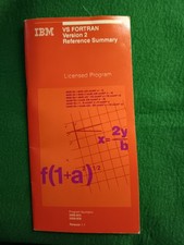 IBM FORTRAN Version 2  Reference Summary picture