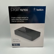 Belkin F4G0500 5-Port Ethernet Network Switch Fast Hub NEW Sealed Plug & Play picture