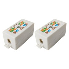 RJ45 Cat6 Junction Box ABS Cut Through Coupler For Cat5 Cat5e Cable Wiring picture