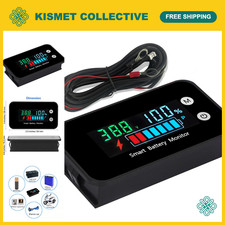 Smart Battery Monitor Tester 7-100V with Buzzer Alarm & Temp Sensor - Accurate V picture