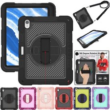 Rugged Stand Hard Shockproof Rotate Case Straps For iPad Pro Air M4 M2 11