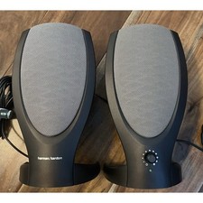 Harman Kardon HK206 Computer Speakers W/AC Adapter, Tested picture