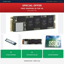 Intel 660p 1TB M.2 NVMe PCIe 3.0 x4 Internal SSD SSDPEKNW010T8X1 picture