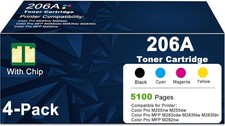 206A Toner Cartridges Combo Pack Replacement for HP 206 206X W2110A Work with La picture