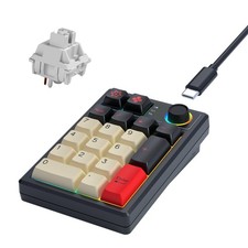 K19 Wireless Numeric Keyboard, Mechanical Number Keypad Hot-swappable Bluetoo... picture