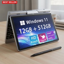 Mini Laptop 8 In 2-In-1 Touchscreen 12GB RAM 512GB SSD Backlit Keyboard Wi-Fi 6 picture