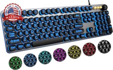 Large Print Backlit Keyboard with 7-Color Backlit, Wired USB Lighted Comp picture