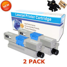 2PK Black Toner Cartridge for Okidata 44469801 C330 C530 MC361 MC561 MC890 MC950 picture