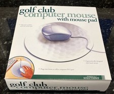 Vintage Perfect Solutions Golf Club Computer Mouse with Mouse Pad picture