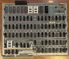 VINTAGE LATE 70s NCR CRT CONTROL BOARD WITH B2101A INTEL CERAMIC RAM IC CHIPS picture