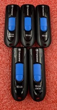 Pack of 5 Transcend 16GB each JetFlash USB 3.1 Memory Flash Thumb Drive Storage. picture