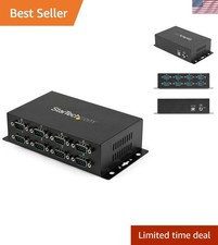 8 Port USB to Serial RS232 Adapter - Wall Mount - Din Rail - COM Port Retenti... picture