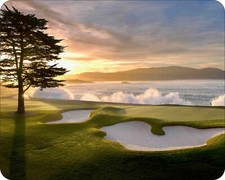 Pebble Beach Golf Course Sunset 18th Holes Stunning Colors Mouse Pads Mousepads picture
