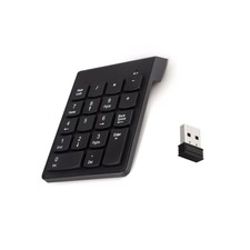 1PC Black Wireless 18-Key Number Keyboard W/2.4GHz USB Receiver Comfy To Use picture