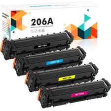 4P For HP LaserJet Pro M283cdw M283fdw Color Toner (No Chip) W2110A 206A ink picture