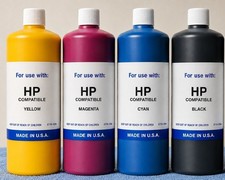 4 x COMPATIBLE REFILL FOR HP OfficeJet Pro 9025e PIGMENT INK (C-Y-M-K) (4,000ML) picture