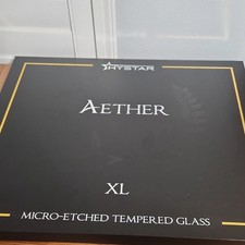 Hystar Aether XL Micro-Etched Tempered Glass Mouse Pad, Black/Gold Pattern picture