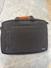 tomtoc Laptop Briefcase Bag Black Brown Handle Padded Messenger 15.6 picture
