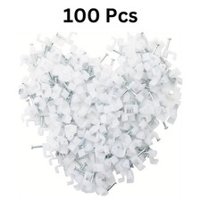 100 Durable Cable Wire Clips, 7mm, for Easy Cable Management and Organization picture