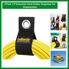 Modern 9 Pack Extension Cord Holders - Safe and Durable Garage Storage Solution picture