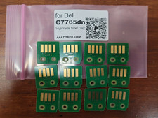 12 x Toner Reset Chip High Yield for Dell C7765dn Color Laser Printer Refill picture