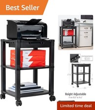 Compact Utility Printer Stand with Adjustable Height and Mobility for Offices picture