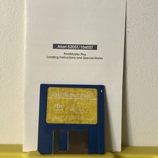 PrintMaster Plus Atari ST 1986 Vintage Stationary/Drawing Pad Program w/ Manual picture