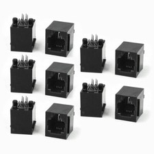 10 Pieces RJ11 4 Pin Modular Network PCB Jack Vertical Ports Sockets picture