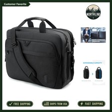 Stylish Black Expandable Laptop Bag for Work and Travel – Fits 17.3-Inch Laptops picture