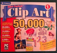 Cosmi Print Perfect Clip Art 50000 Images PC DVD ROM Software Windows XP Vintage picture