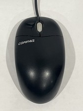 Compaq Black Wired Computer Mouse Model N3 Ball picture