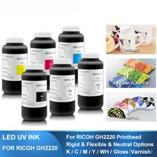 6pc/1set LED Curable UV Ink For Ricoh GH2220 Industrial Inkjet Printhead picture