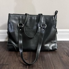 Franklin Covey Large Capacity Black Laptop Tote Shoulder Computer Bag Purse Set picture