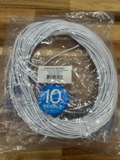 MONOPRICE 10 Pack, SlimRun Cat6A Ethernet Network Patch Cable. 10 ft. White. NEW picture