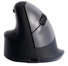 R-Go HE Vertical Ergonomic Mouse Medium Right Hand Wired USB Silver RGOHE picture