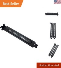 Durable Black Hard Steel PCI Slot Covers - 10 Pcs for Optimal PC Protection picture