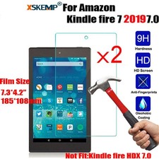 2x Genuine Tempered Glass Film Screen Protector for Amazon Kindle Fire 7 2019 picture