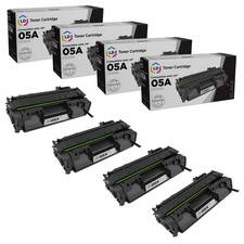 LD Comp Replacements HP 05A CE505A 4pk Black P2035 P2055d P2055dn P2055X picture