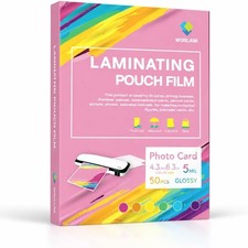 Thermal Laminating Pouches 6.3 x 4.3-Inch Laminating Sheets, 50-Pack, 5mil picture