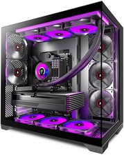 KEDIERS PC CASE ATX 5 Fans Pre-Installed, Type-C Mid Tower Computer Case picture