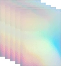 25 Sheets 8.25x11.7 Inches Clear Holographic Premium Cold Laminated Film picture