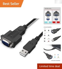 Plug & Play 6FT USB to RS-232 Male DB9 Cable for Windows & Mac Compatibility picture