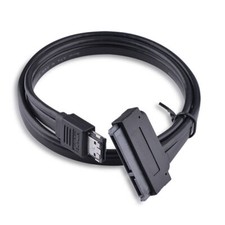 CY Dual Power eSATA USB 12V to 22Pin SATA USB Cable for 2.5