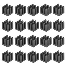 10x10x10mm Aluminum Heatsink Electronic Radiator for MOS IC Chip Black 20 Pcs picture