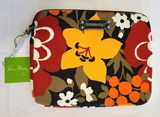 Vera Bradley Bittersweet Neoprene Tablet eReader Sleeve 10x8 Padded Zipper N22 picture