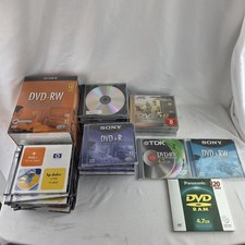 53pc Blank DVD Media Lot Sony TDK JVC HP DVD-RW +RW +R DVD-R DVD-RAM (34 NIP) picture