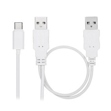 USB 3.1 Type C USB-C to Dual USB 2.0 Type-A Male Extra Power Data Y Cable 60cm picture